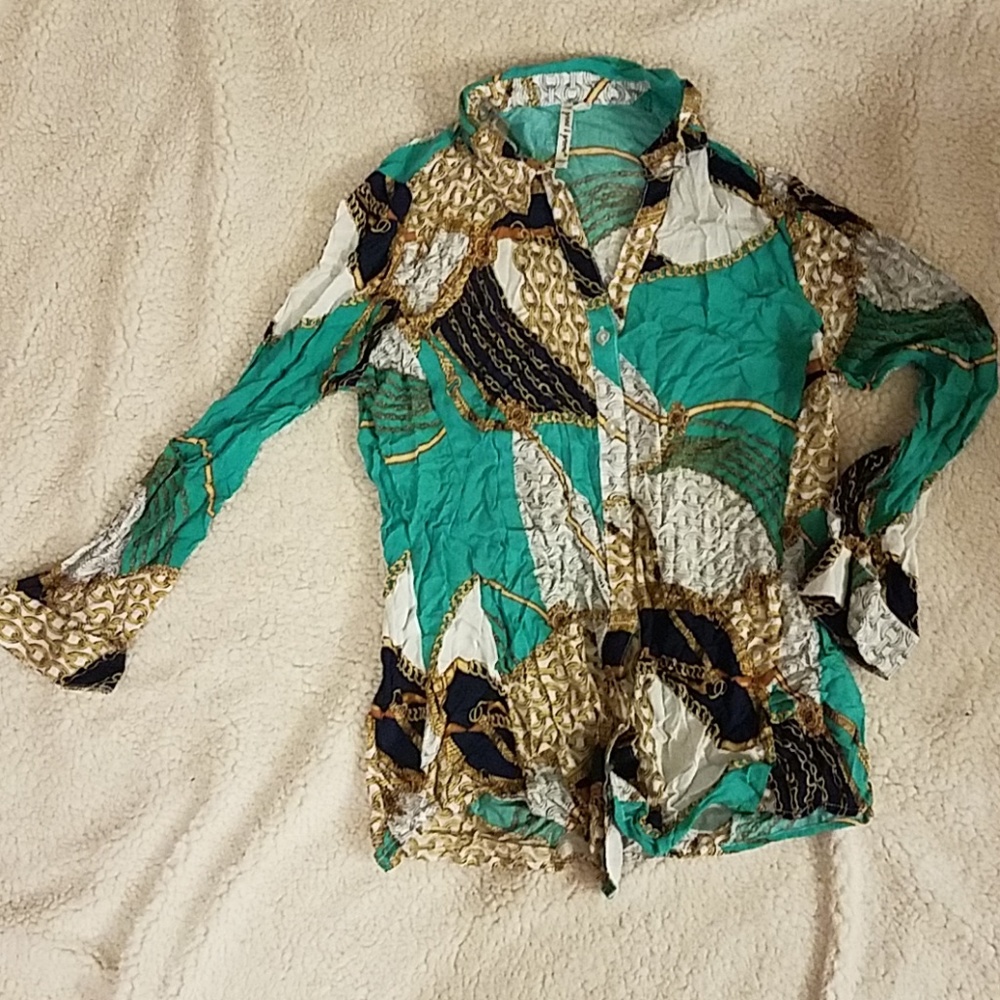 Grand & Greene Printed long sleeves top size M